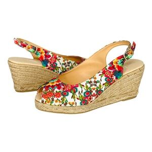 Desigual Lili Pink Espadrille Sandals Size US 5.5 - 6 Summer Tropical